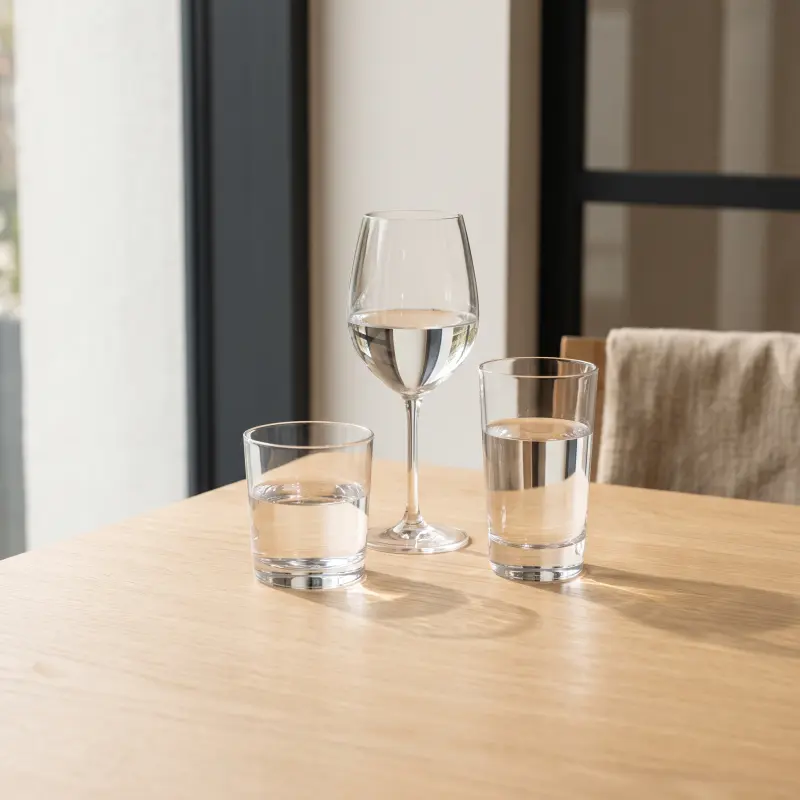 Glasses, cups and glassware
